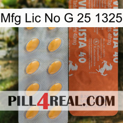 Mfg Lic No G 25 1325 43